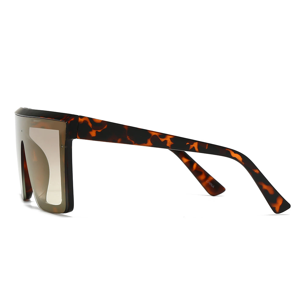 Dollger Black Rectangle Aviator Sunglasses