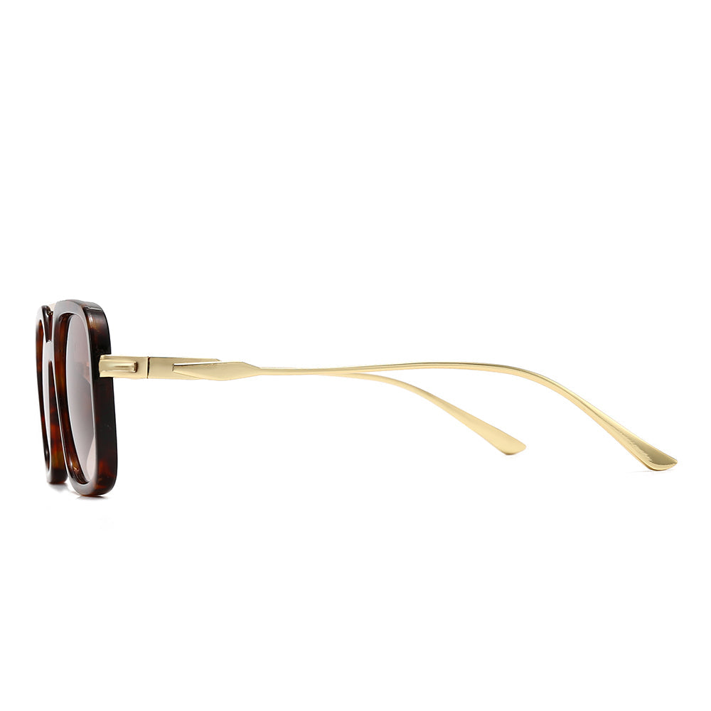 Dollger Oversized Square Aviator Tinted Sunglasses