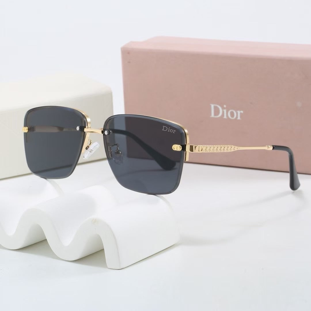 Gradient two-tone metal sunglasses