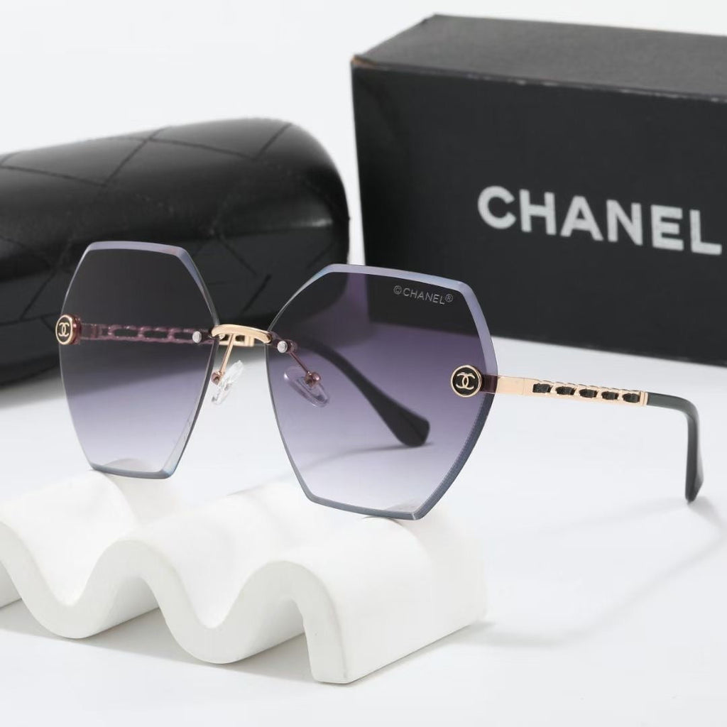 7 colors new prismatic lens metal frame sunglasses