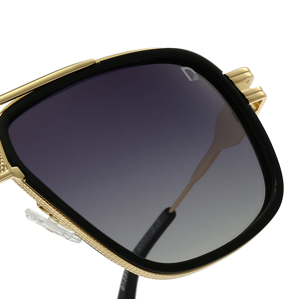 Dollger Aviator Square Black Grey Sunglasses