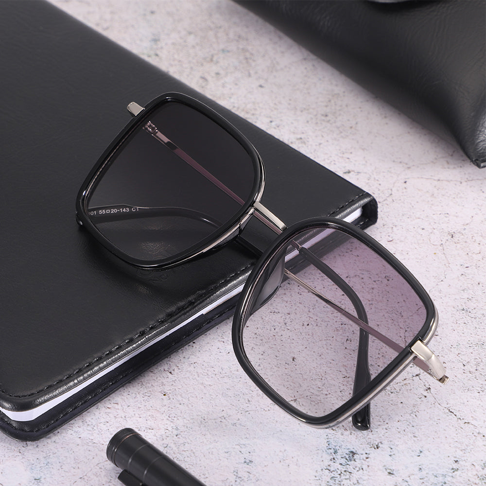 Dollger Wine Color Vintage Metal Geometric Tinted Sunglasses