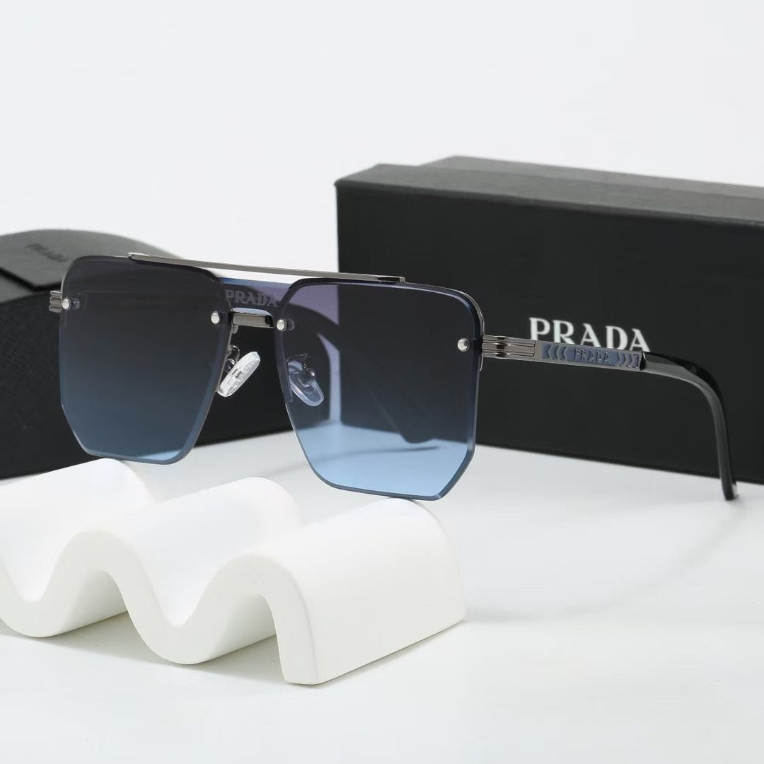 New gradient frameless thin sunglasses