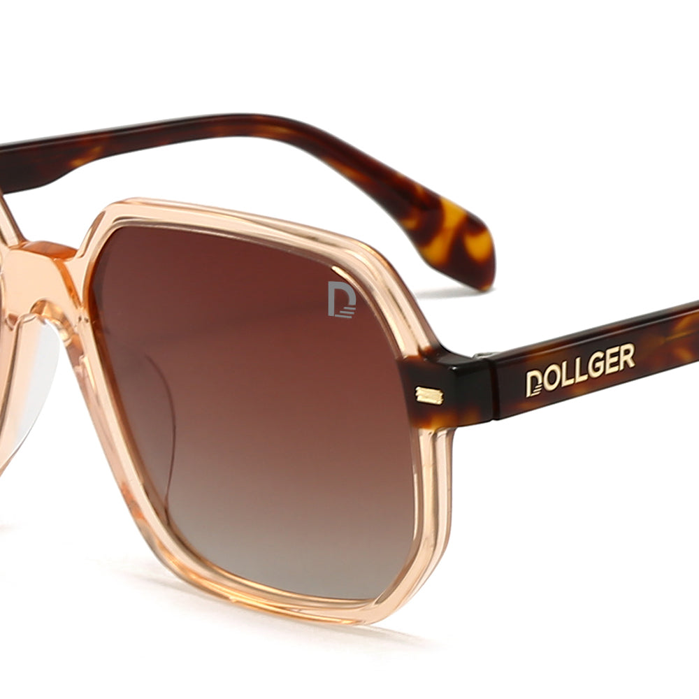 Dollger Hipster Square Full-Rim Sunglasses