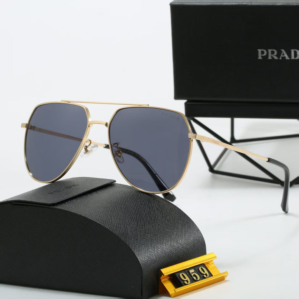 Thin lens metal sunglasses 959