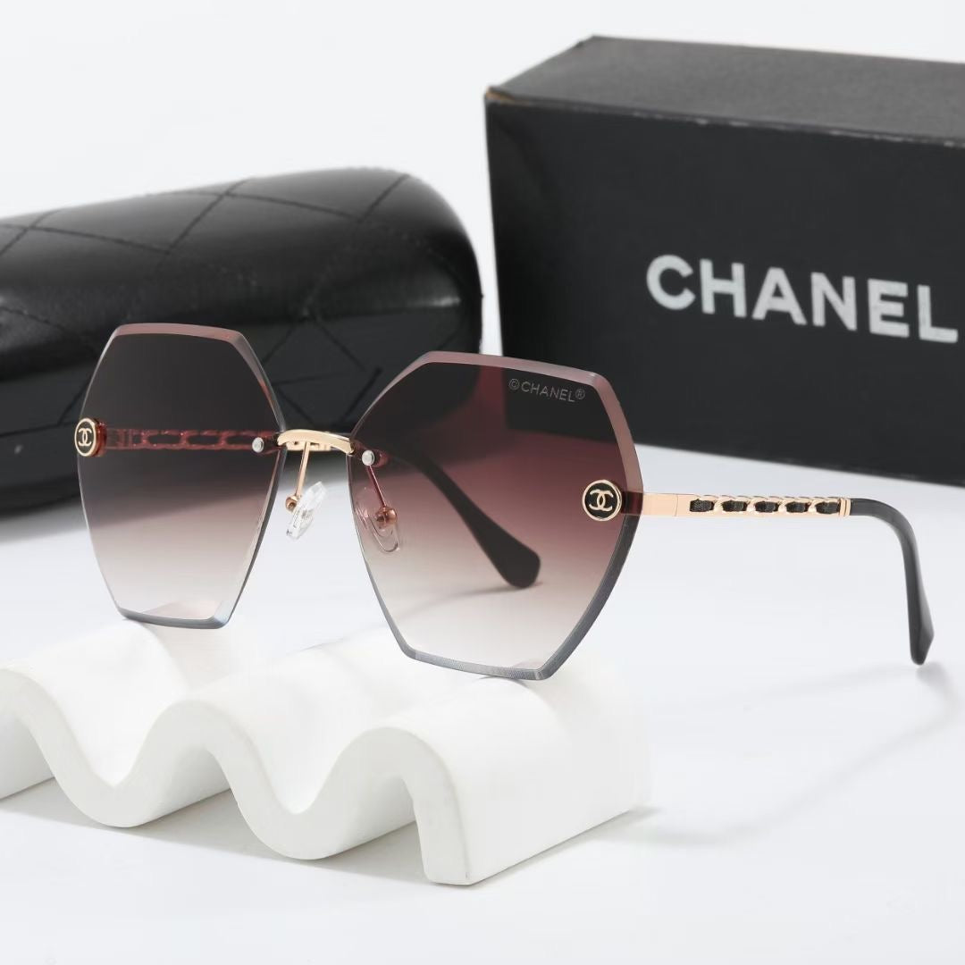 7 colors new prismatic lens metal frame sunglasses