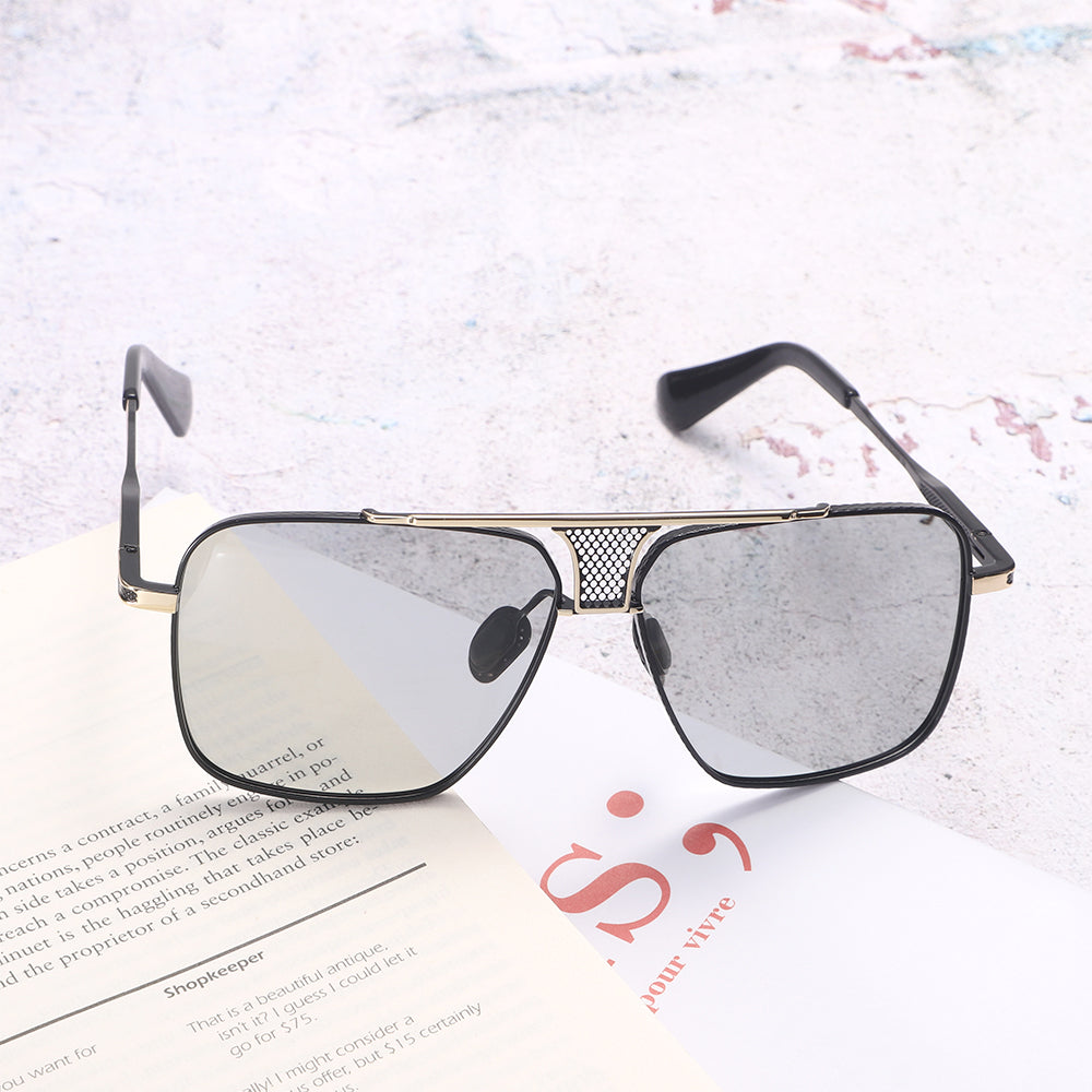 Dollger Square Aviator Metal Sunglasses