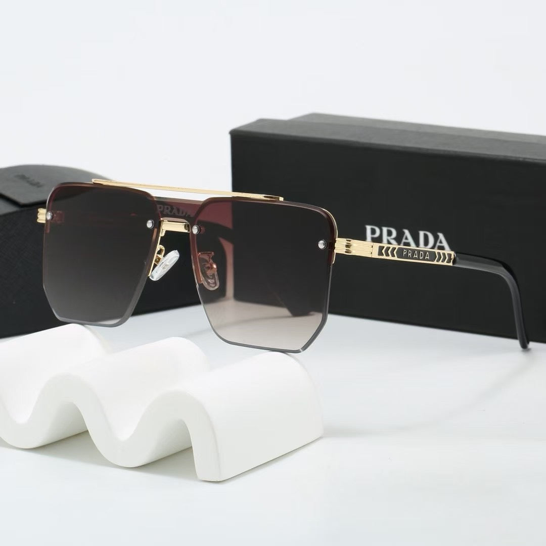 New gradient frameless thin sunglasses