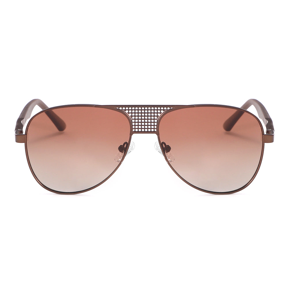 Dollger Silver and Lavender Gradient Aviator Sunglasses