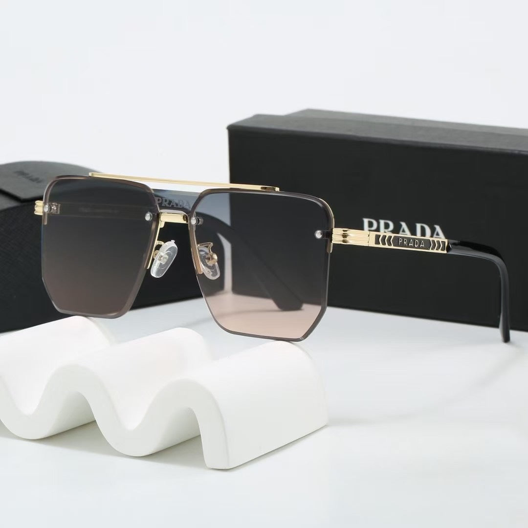 New gradient frameless thin sunglasses