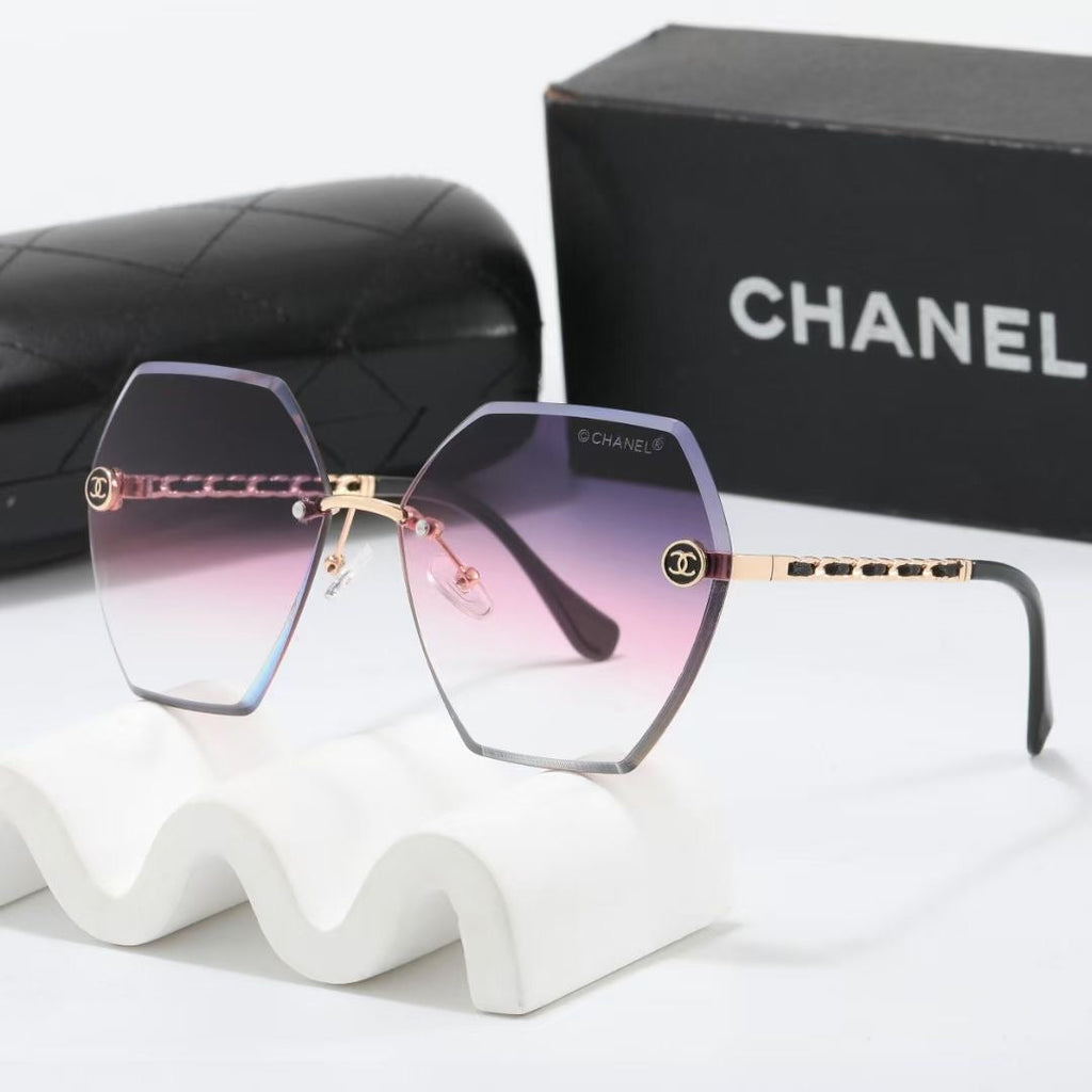 7 colors new prismatic lens metal frame sunglasses