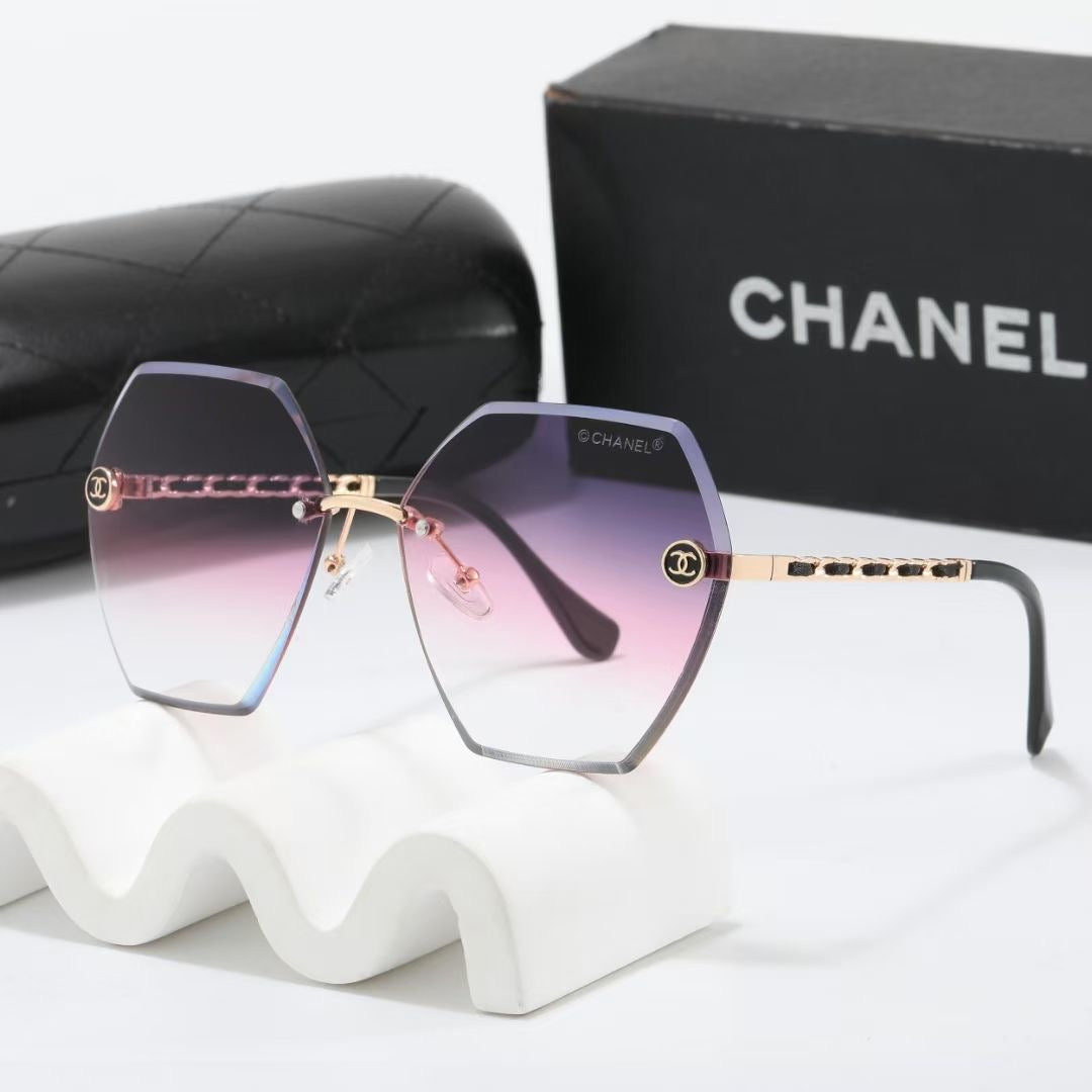 7 colors new prismatic lens metal frame sunglasses