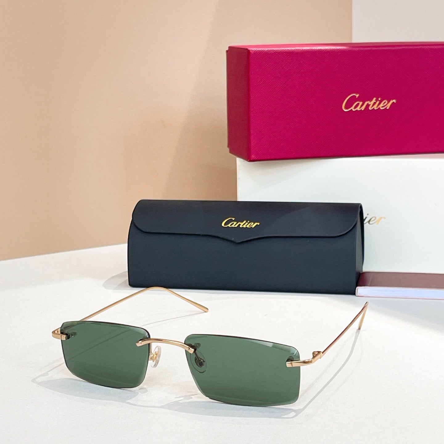 New frameless square sunglasses