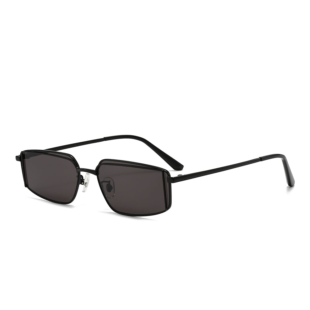 Dollger Rectangular Metal Tinted Sunglasses
