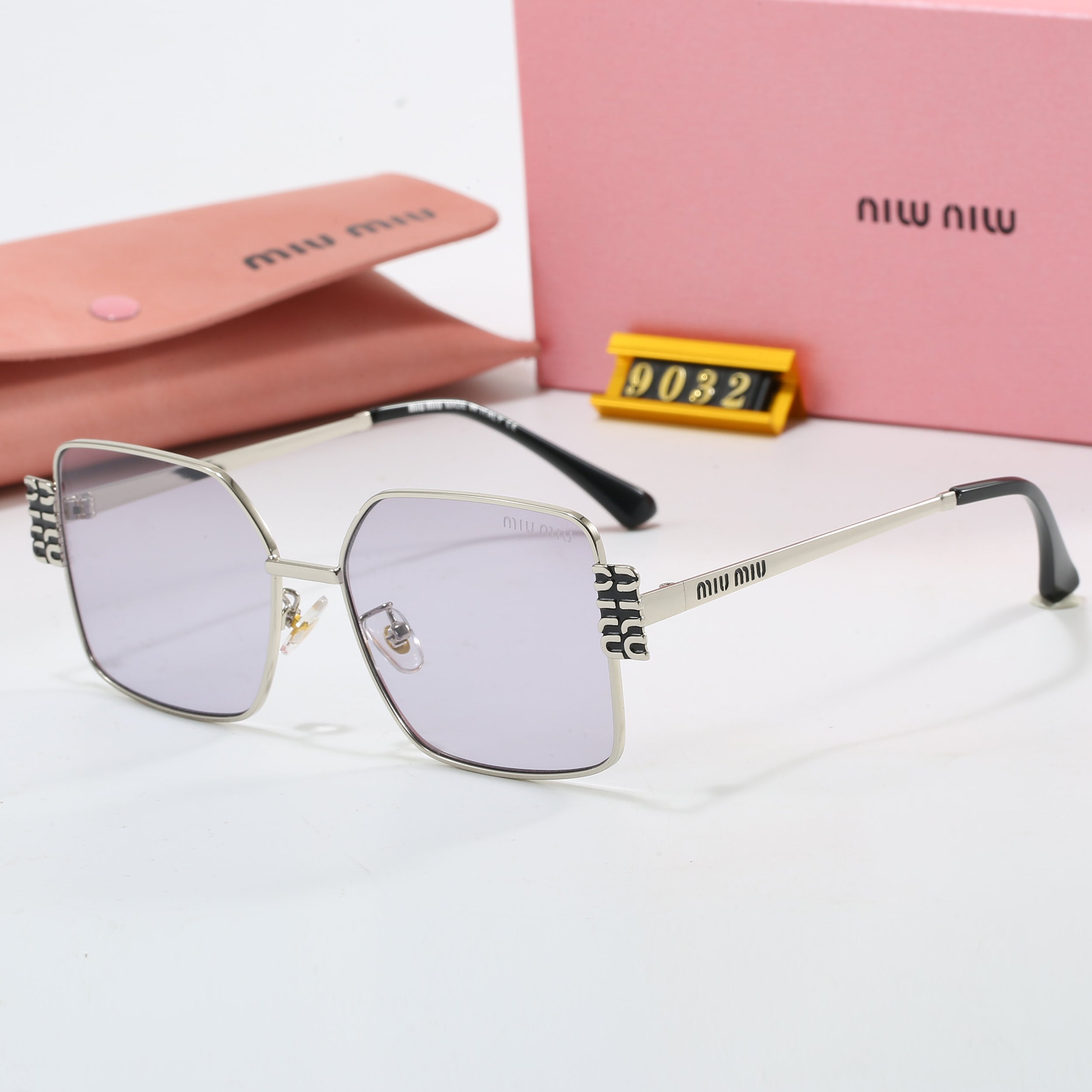 7 colors new metal frame thin temple sunglasses 9032