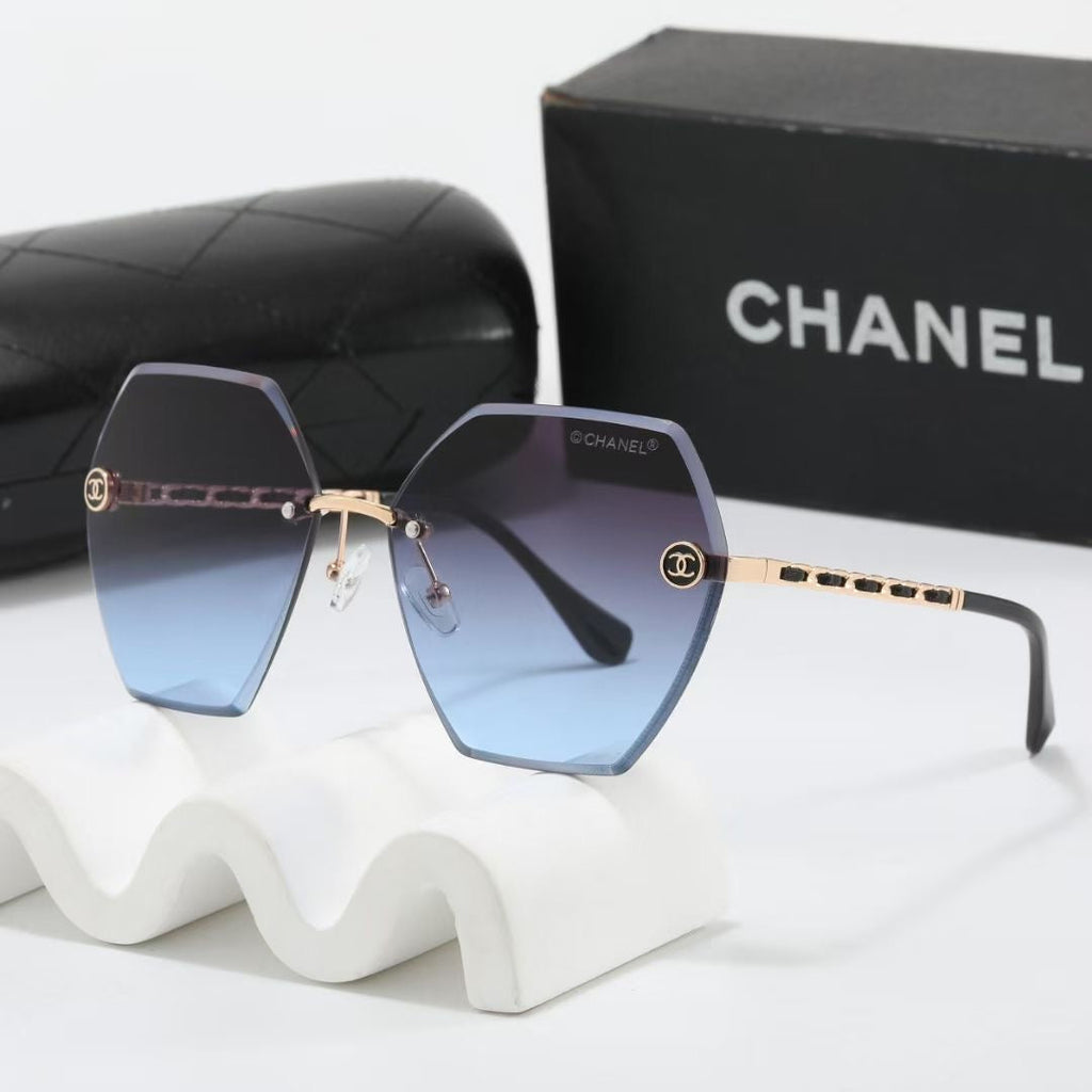 7 colors new prismatic lens metal frame sunglasses