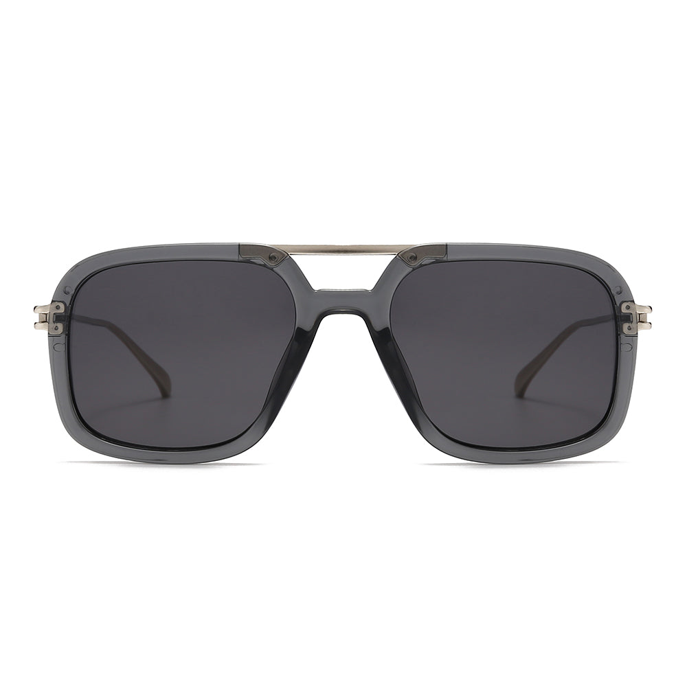 Dollger Oversized Square Aviator Tinted Sunglasses