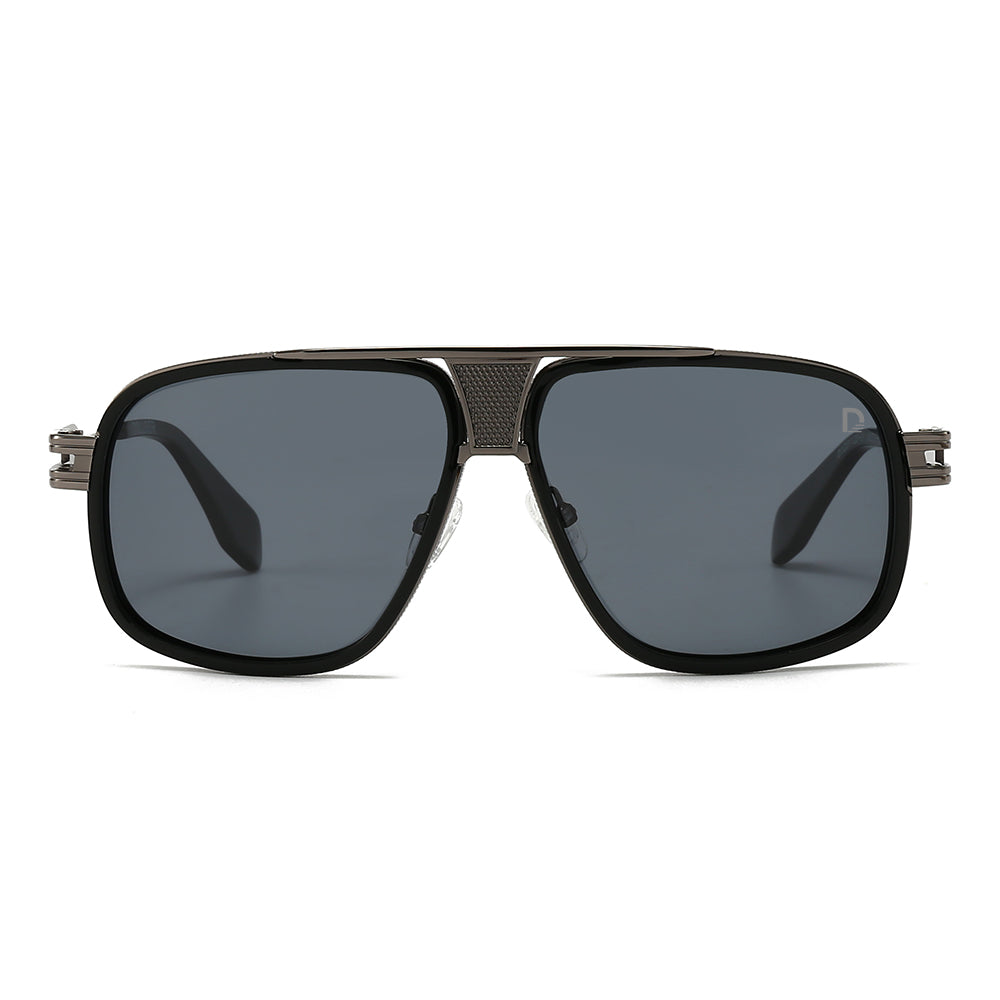Dollger Aviator Square Black Grey Sunglasses