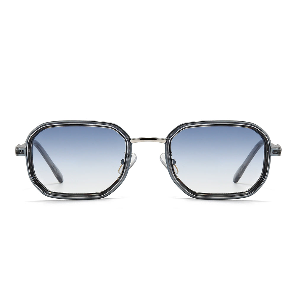 Dollger Retro-Vintage Rectangle Geometric Tinted Sunglasses