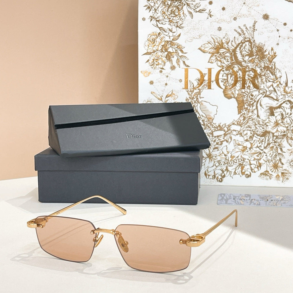 6-color rimless metal sunglasses