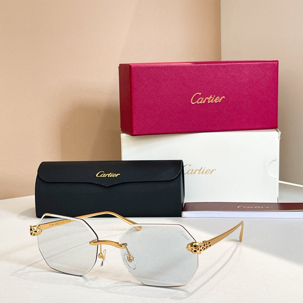 Frameless two-tone sunglasses