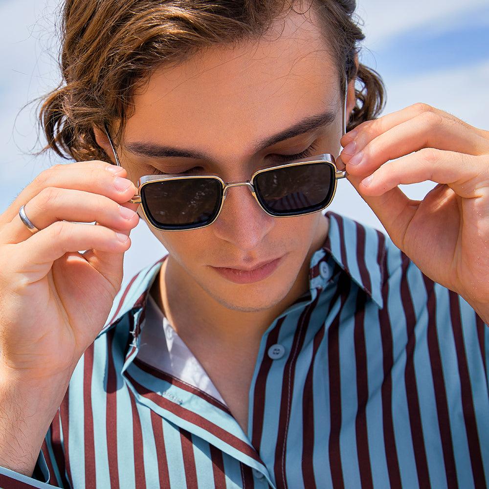 Dollger Metal Square Frame Sunglasses