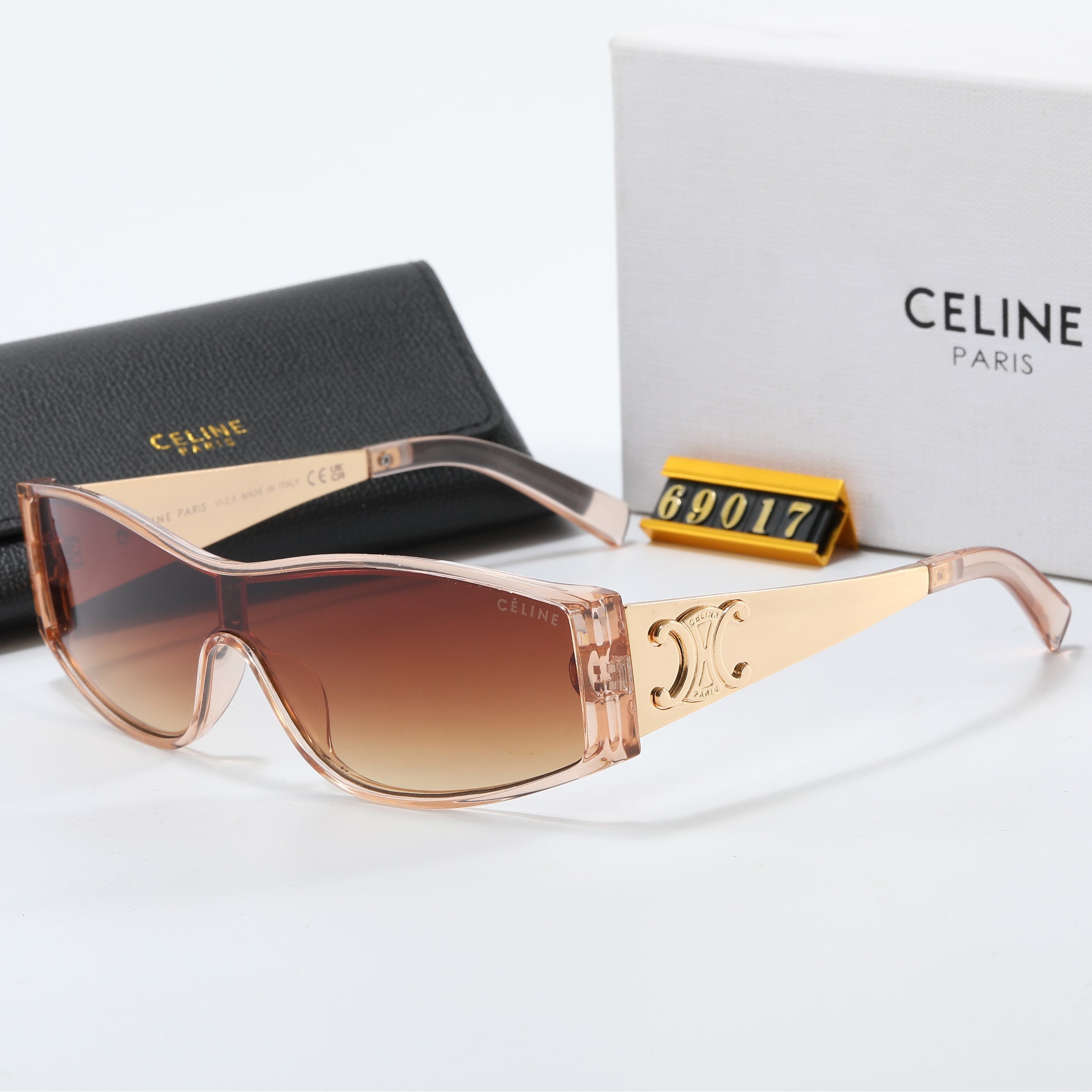 7 colors new integrated lens metal frame sunglasses  69017