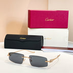 Metal frameless sunglasses