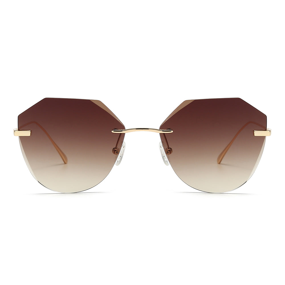 Dollger Irregular Round Tinted Sunglasses