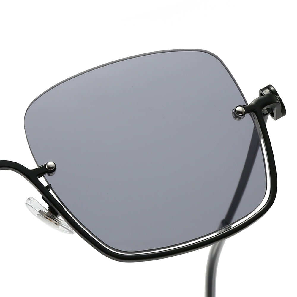 Dollger Square Semi-Rimless Tinted Sunglasses