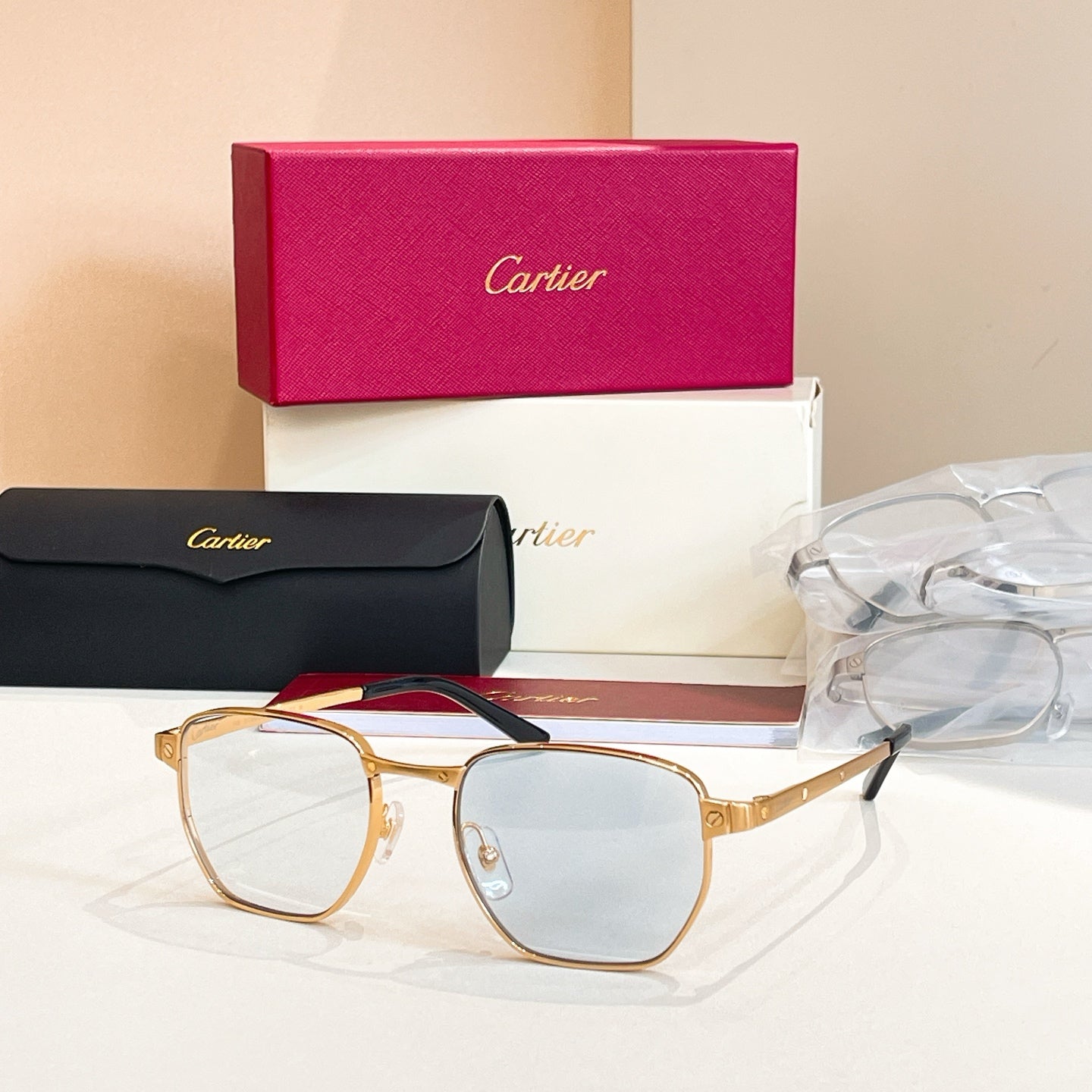 metal clear sunglasses