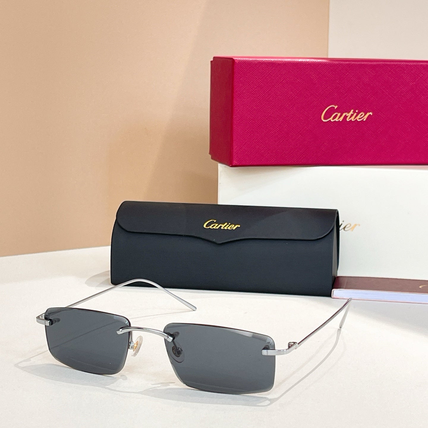 New frameless square sunglasses