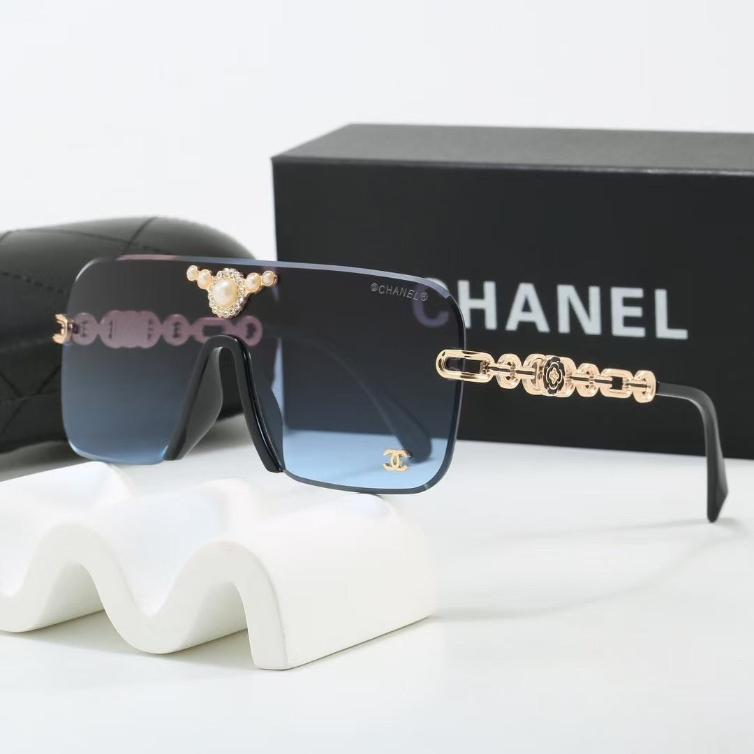Half frame metal sunglasses
