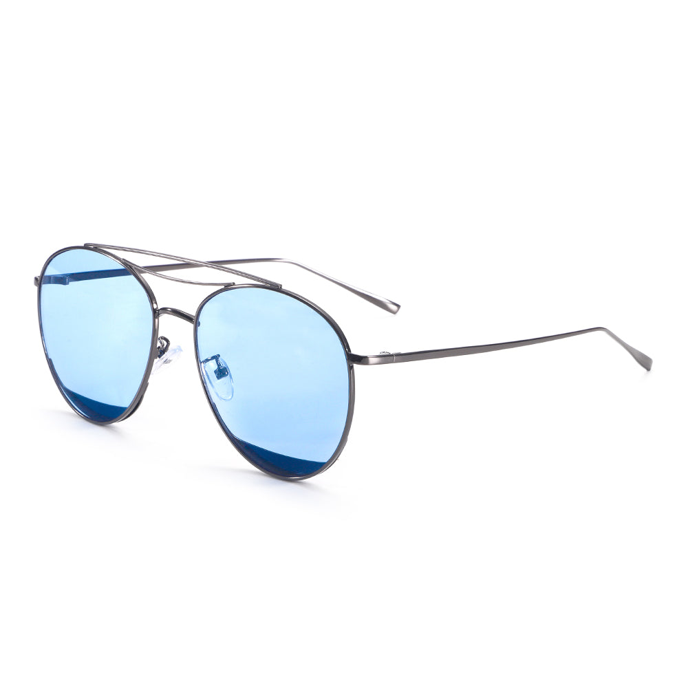 Dollger Polished Silver Aviator Sunglasses