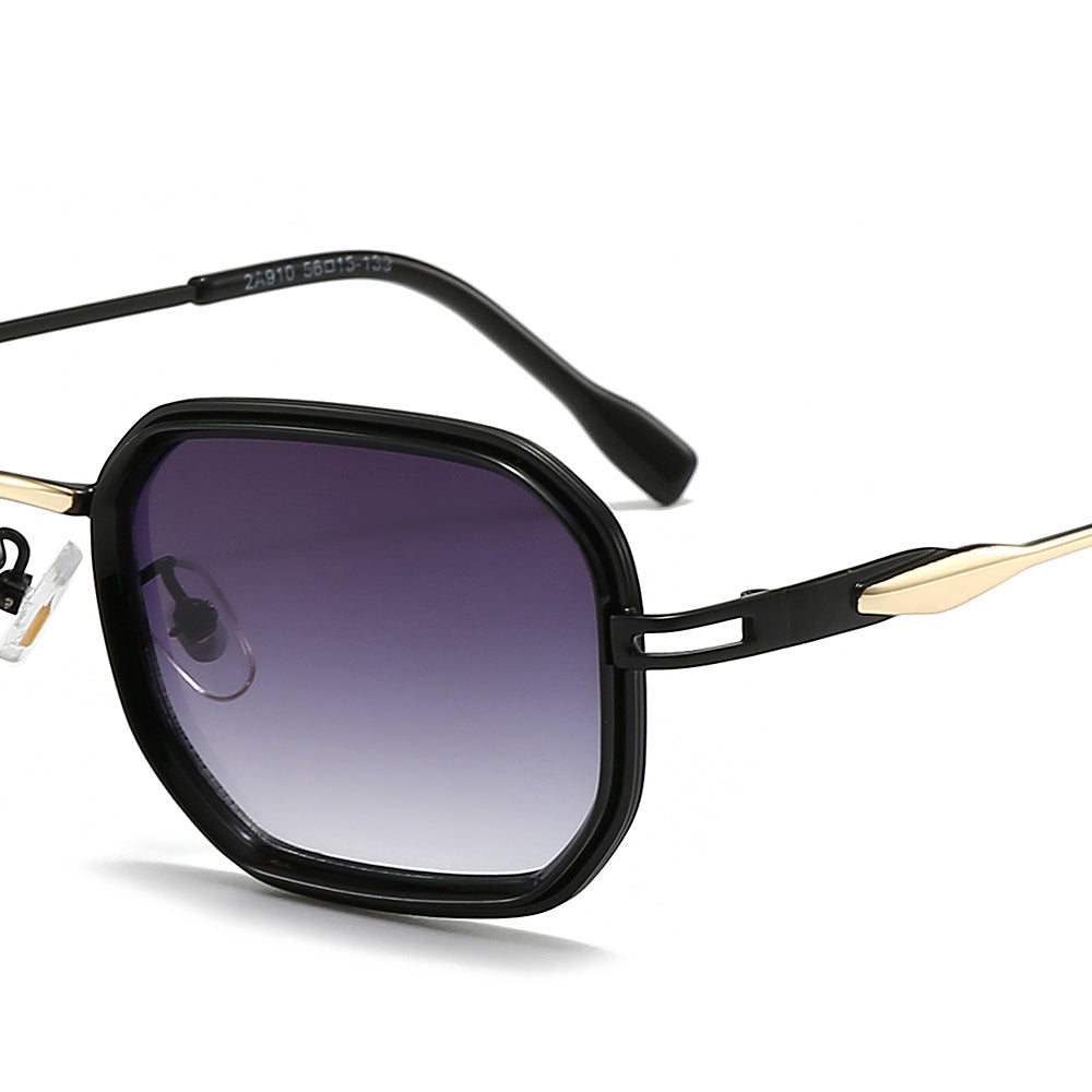 Dollger Retro-Vintage Rectangle Geometric Tinted Sunglasses