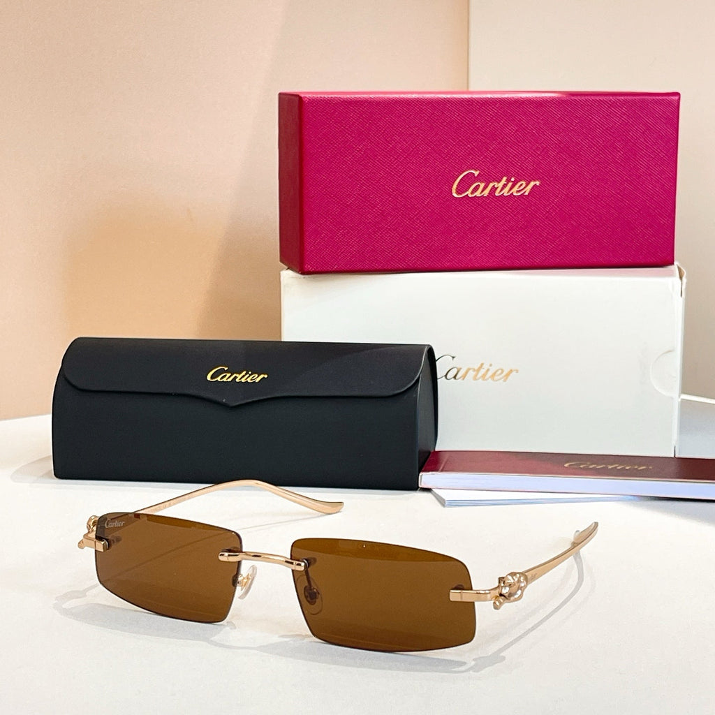 Metal frameless sunglasses