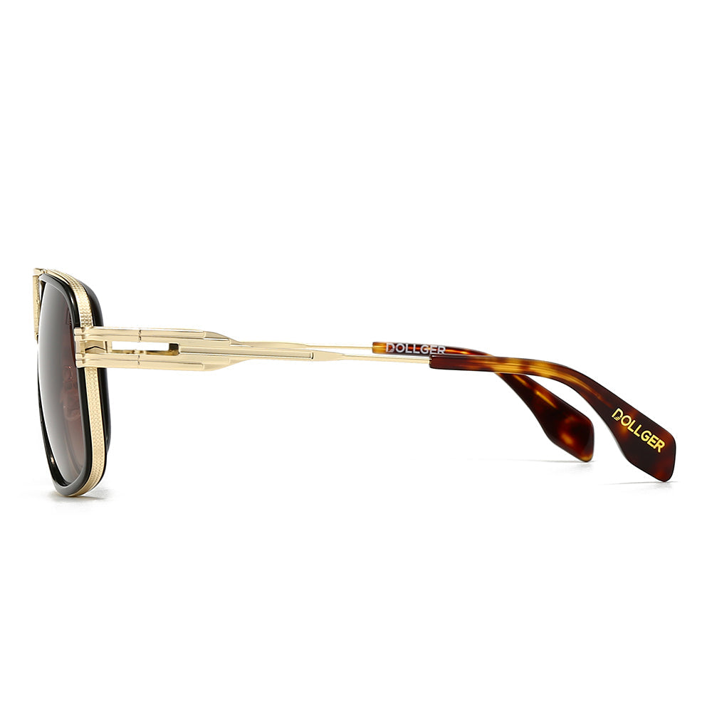 Dollger Aviator Square Black Grey Sunglasses