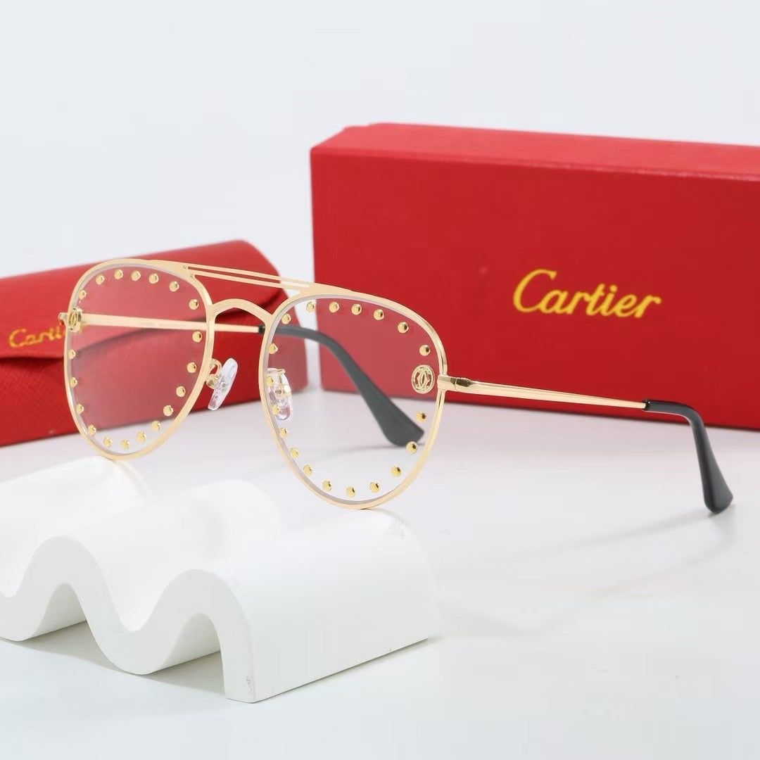 7 colors fashion Personalized rivet large frame sunglasses