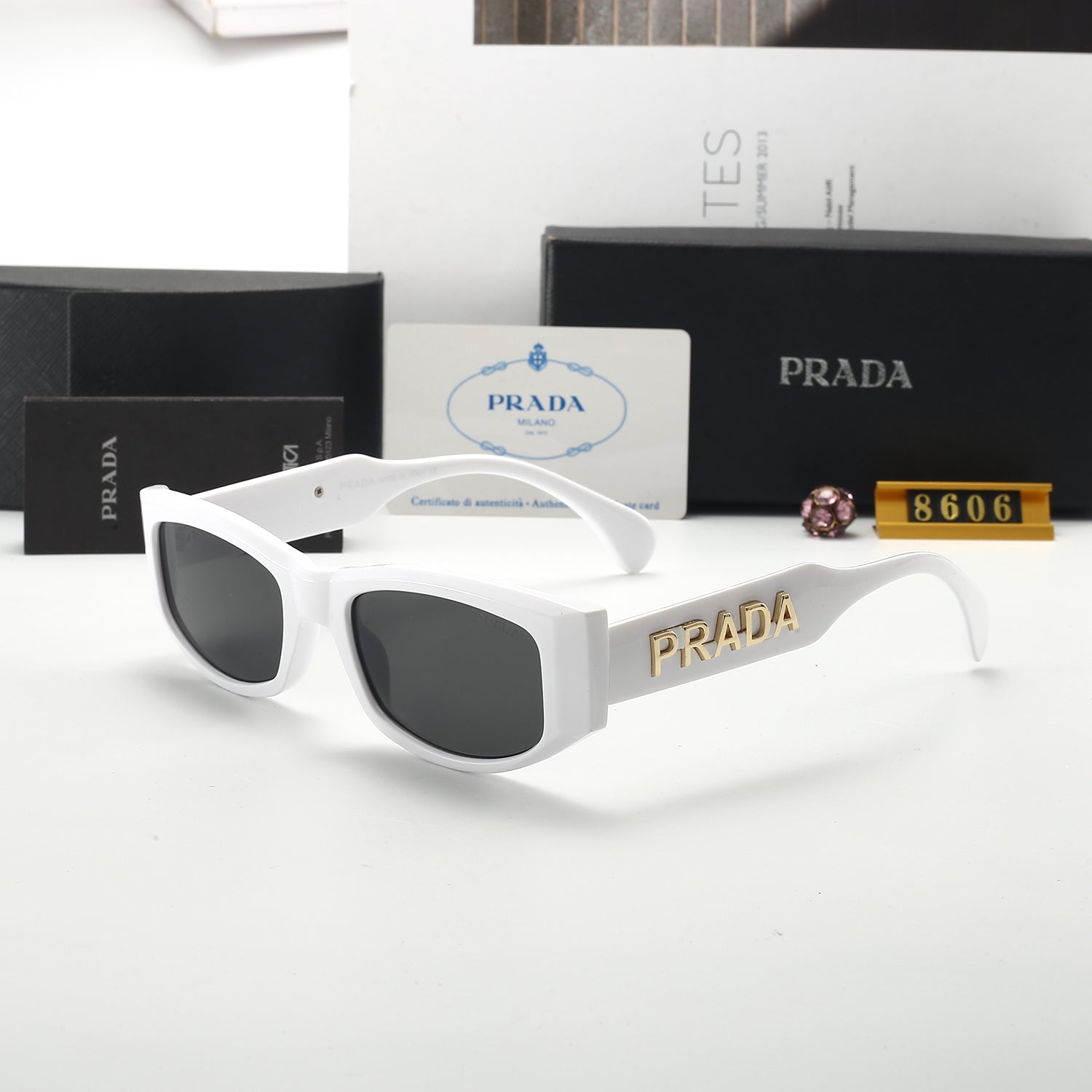 5 colors thin frame sunglasses  8606