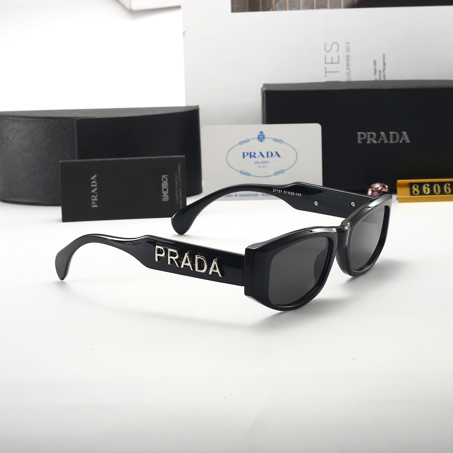 5 colors thin frame sunglasses  8606