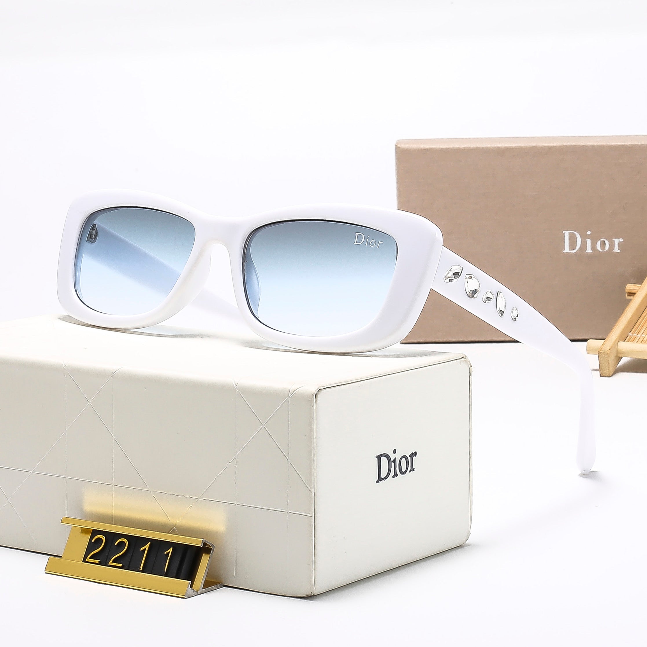 6 colors trendy HD lens sunglasses  2211