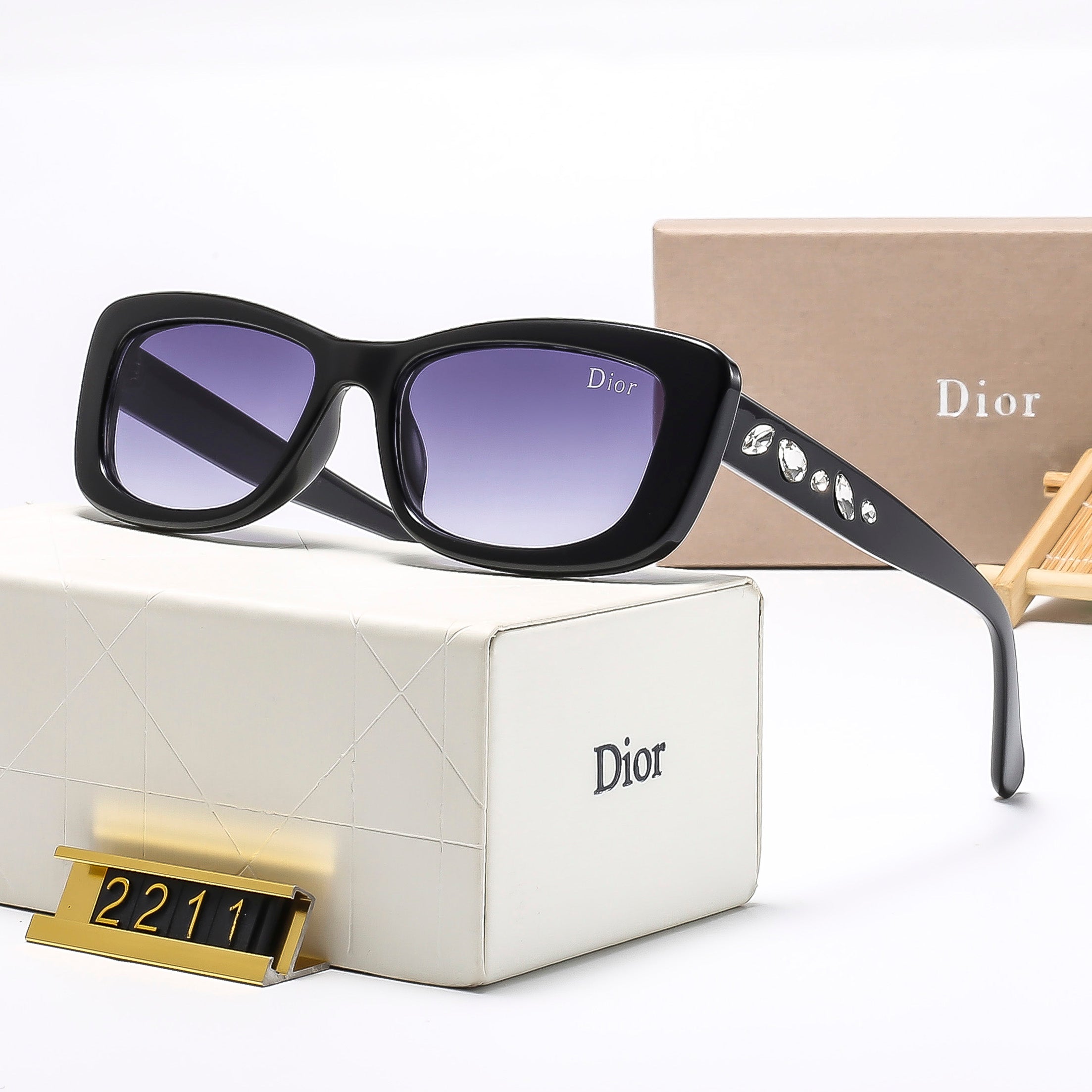 6 colors trendy HD lens sunglasses  2211