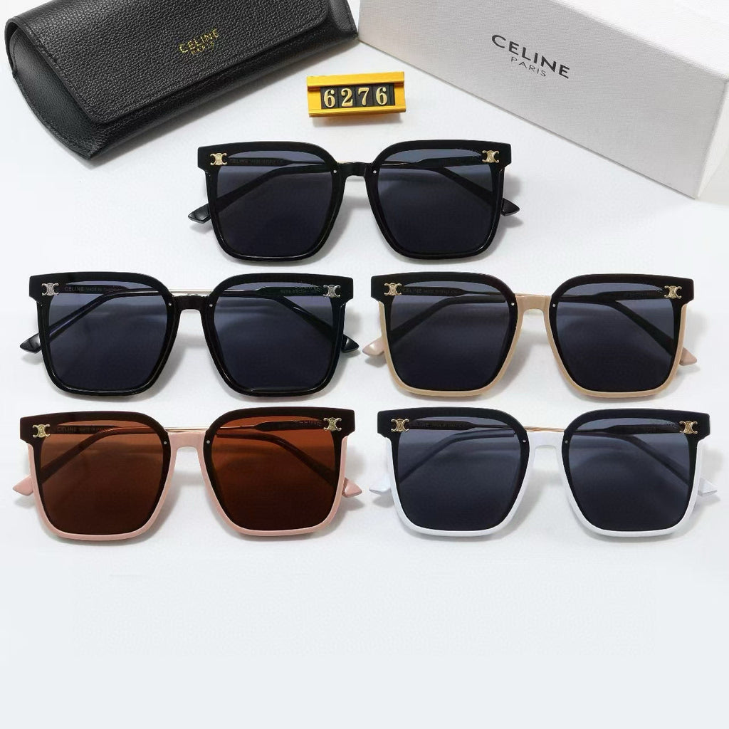 5 Colors Fashion Metal Temple Sunglasses  6276