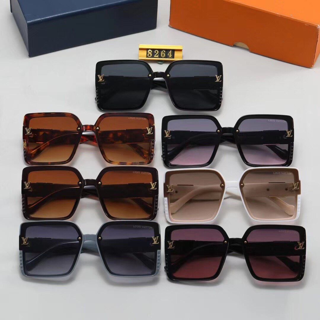 7 colors high-end square frame sunglasses  8264