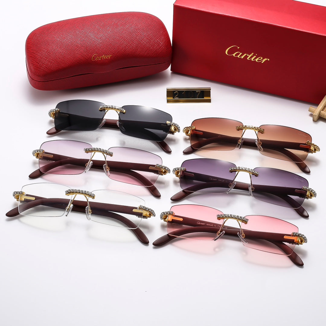 6 colors new style sunglasses for men and women 2107
