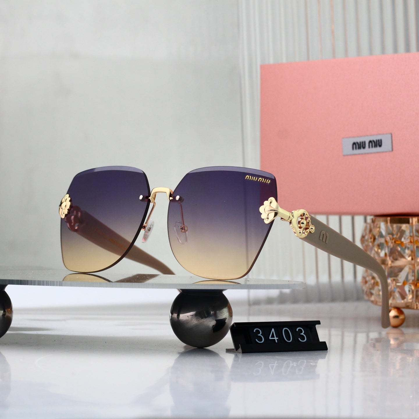 New Frameless Metal Sunglasses