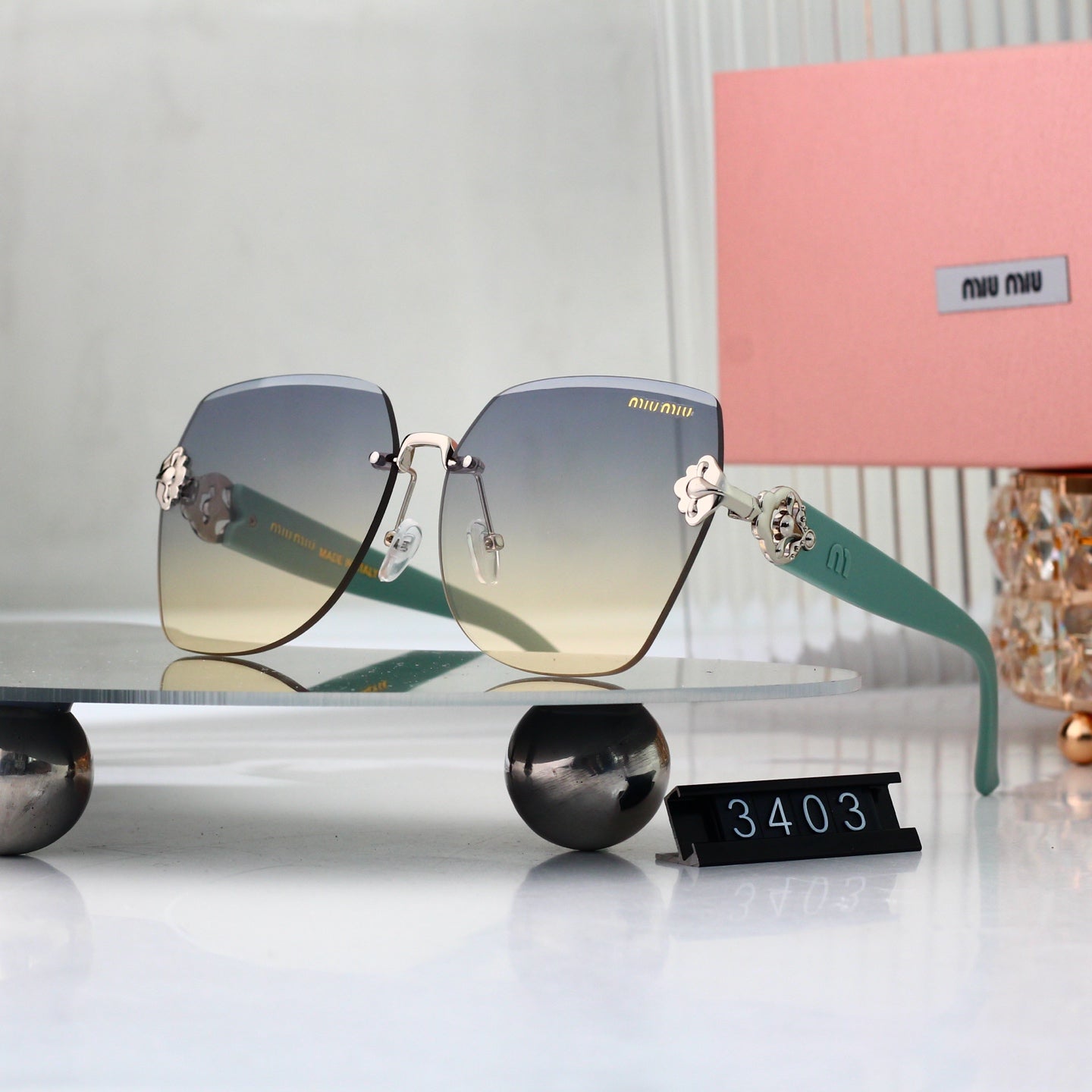 New Frameless Metal Sunglasses
