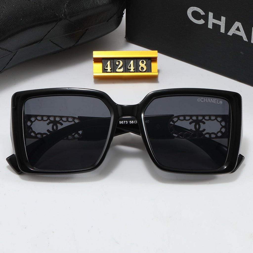 5 colors new full lens iconic logo sunglasses