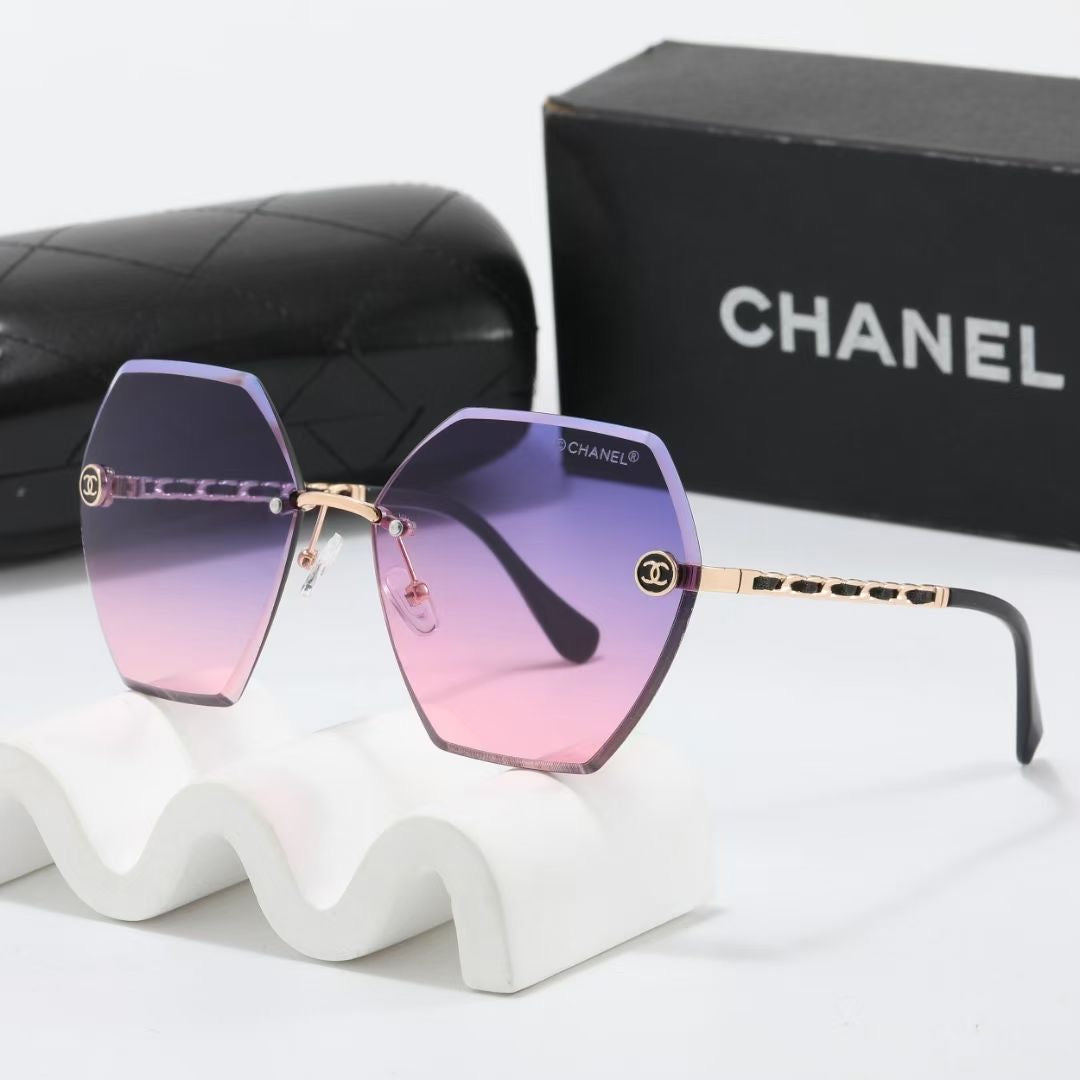 7 colors new prismatic lens metal frame sunglasses