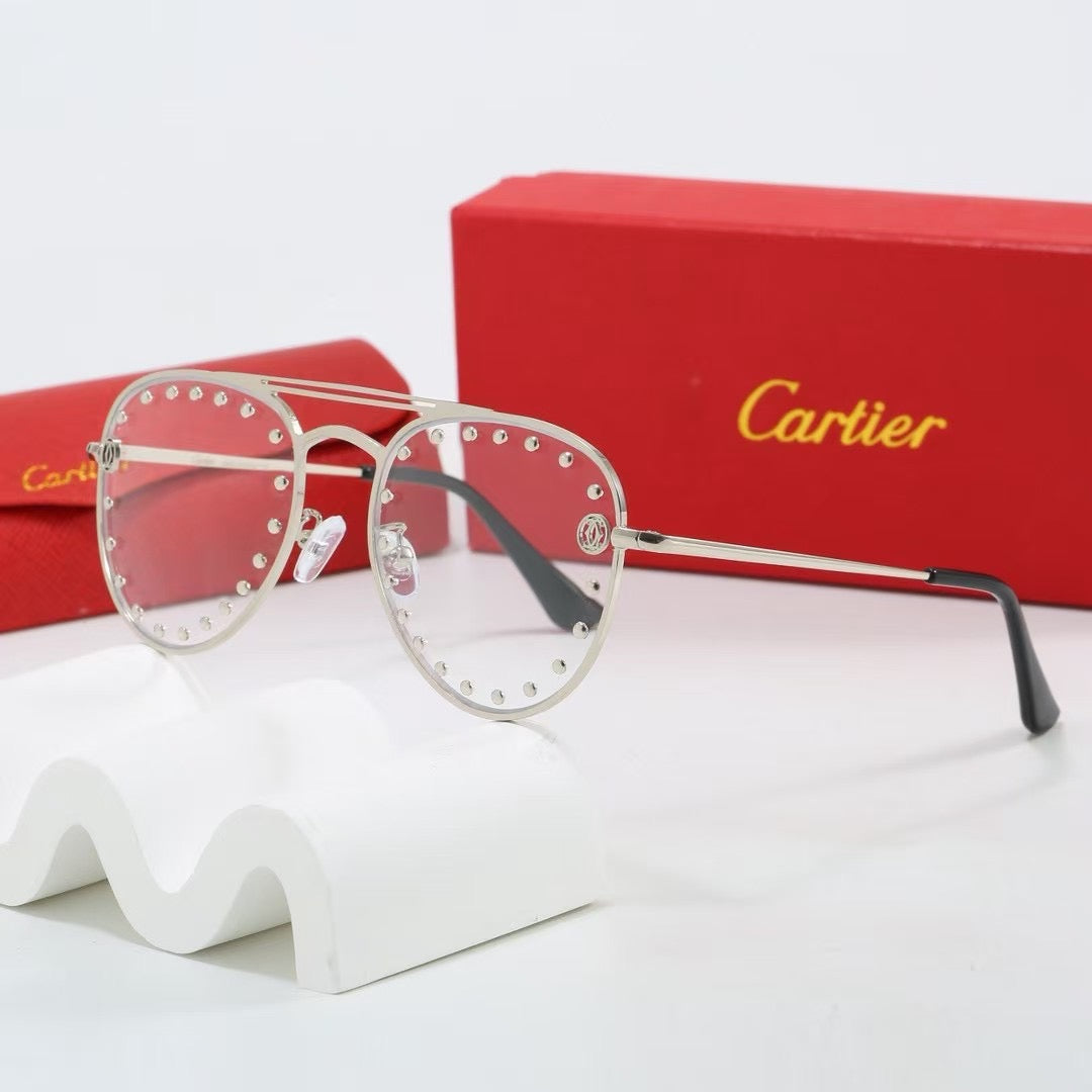 7 colors fashion Personalized rivet large frame sunglasses